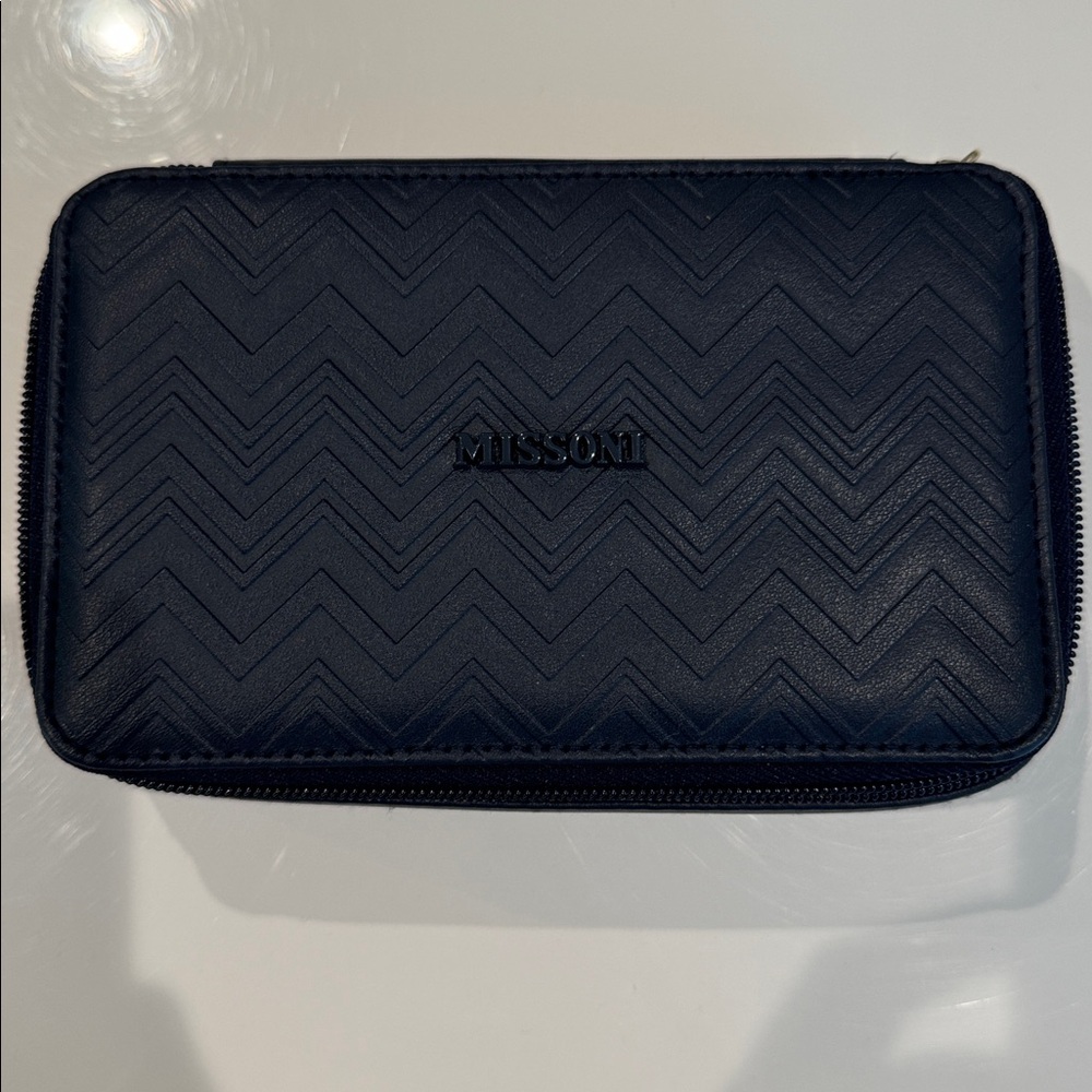 Navy Missoni toiletries pouch